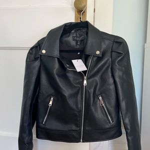 Brand new black leather jacket